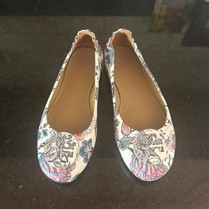 Tory Burch Minnie Floral Travel Ballet Flats